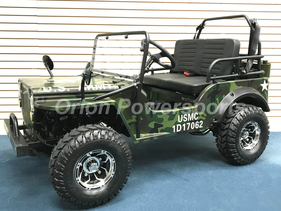 Thunderbird Military 125cc Mini Jeep - Free Shipping, Fully Assembled, Tested